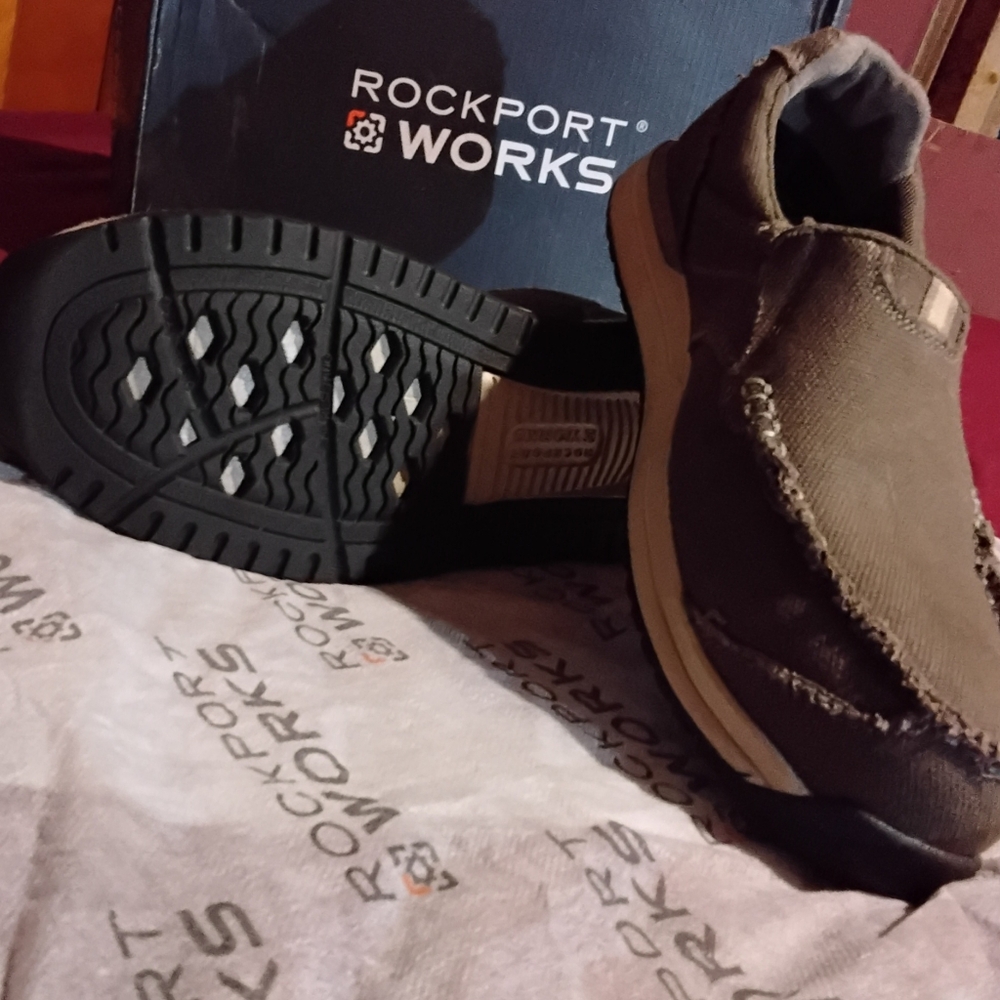 Rockport Works Slip on Casual Work Shoe